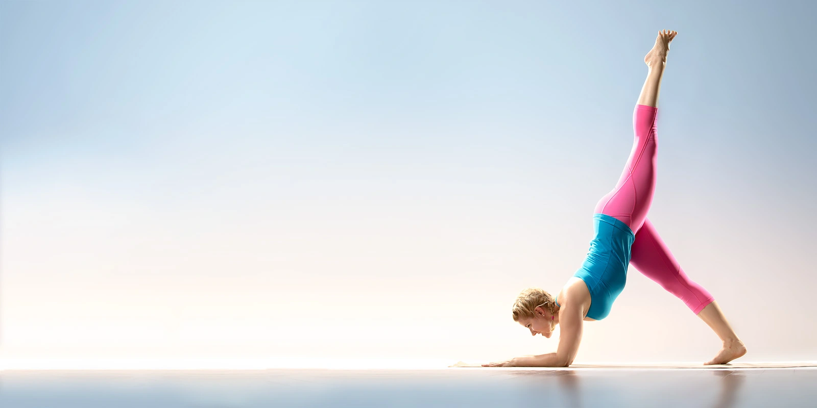 Liza doing yoga